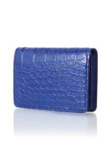 Business Cardholder Blue Shiny Alligator