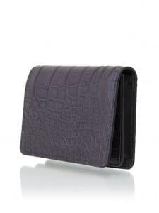 Business Cardholder anthracite Semi matte Alligator