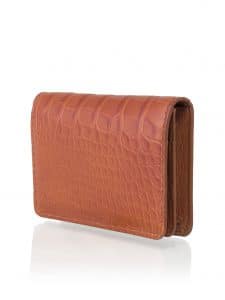 Business Cardholder Fauve Semi matte Alligator