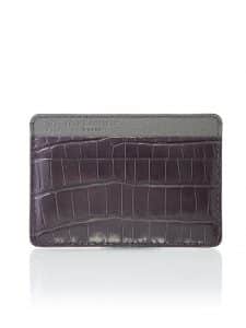 "Essentiel" Slim Cardholder grey shiny alligator