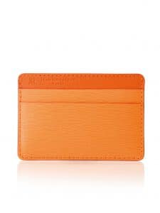 "Essentiel" Slim Cardholder embossed calf clementine