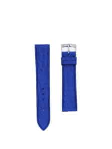 Watch strap Alligator round scales  3.5 klein blue