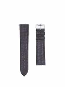 Watch strap Alligator round scales 3.5 Anthracite