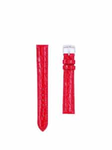Watch strap Alligator round scales  3.5 Shiny red