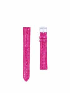 Watch strap Alligator round scales 3.5 shiny fushia