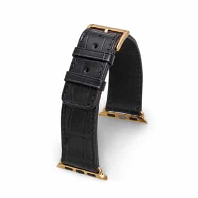 錶帶 Apple Watch 經典款亮面短吻鱷魚皮赤橙色