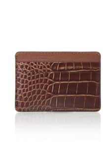 "Essentiel" Slim Cardholder golden brown alligator