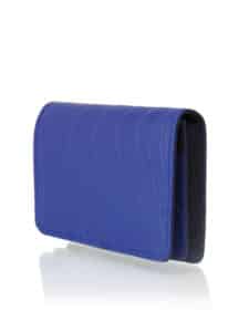 名片夾 短吻鱷魚皮 寶石藍