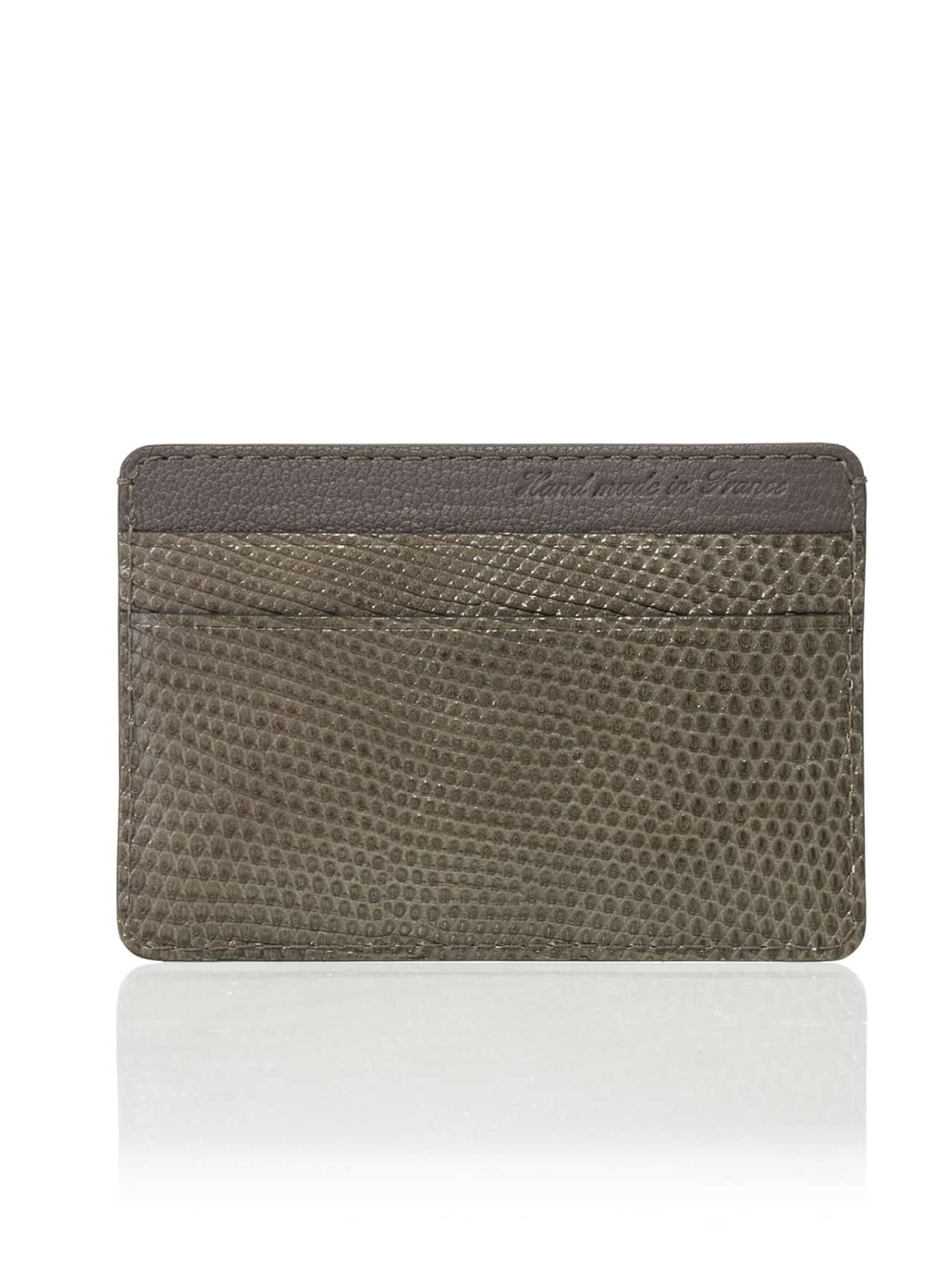 Card holder stingray grey kaki brown