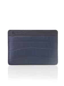 "Essentiel" Slim Cardholder Semi matte alligator Dark Blue
