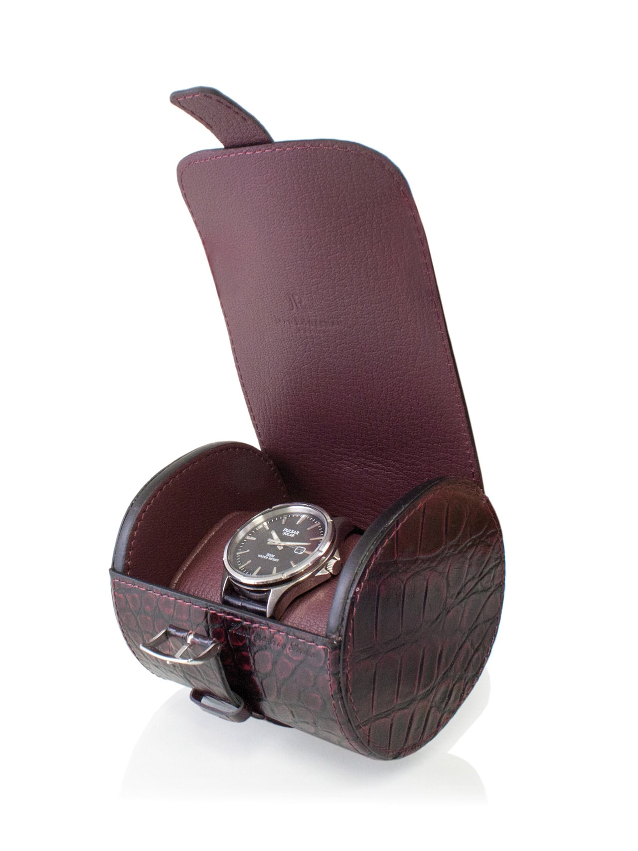 Watch case brown crocodile exception luxury