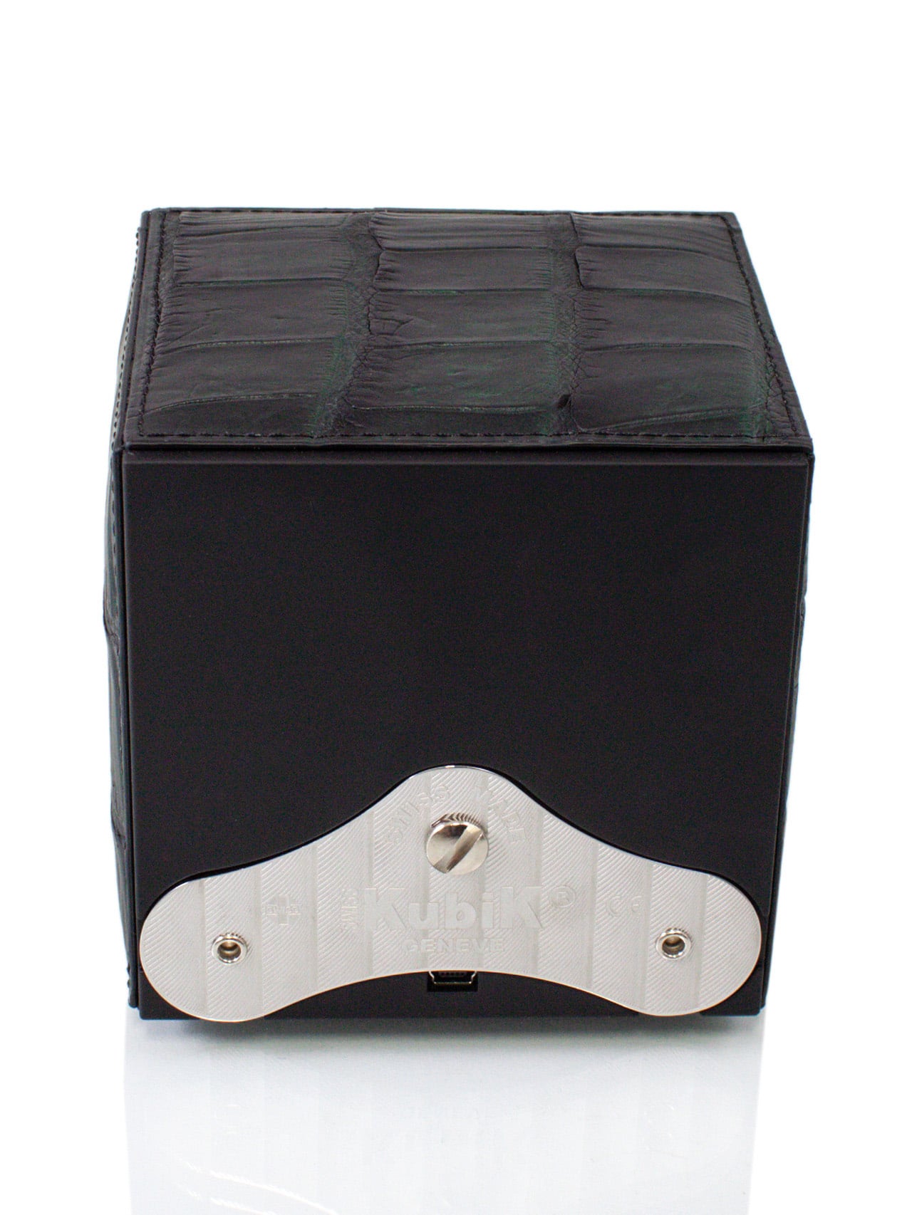 Swiss Kubik crocodile watch case black