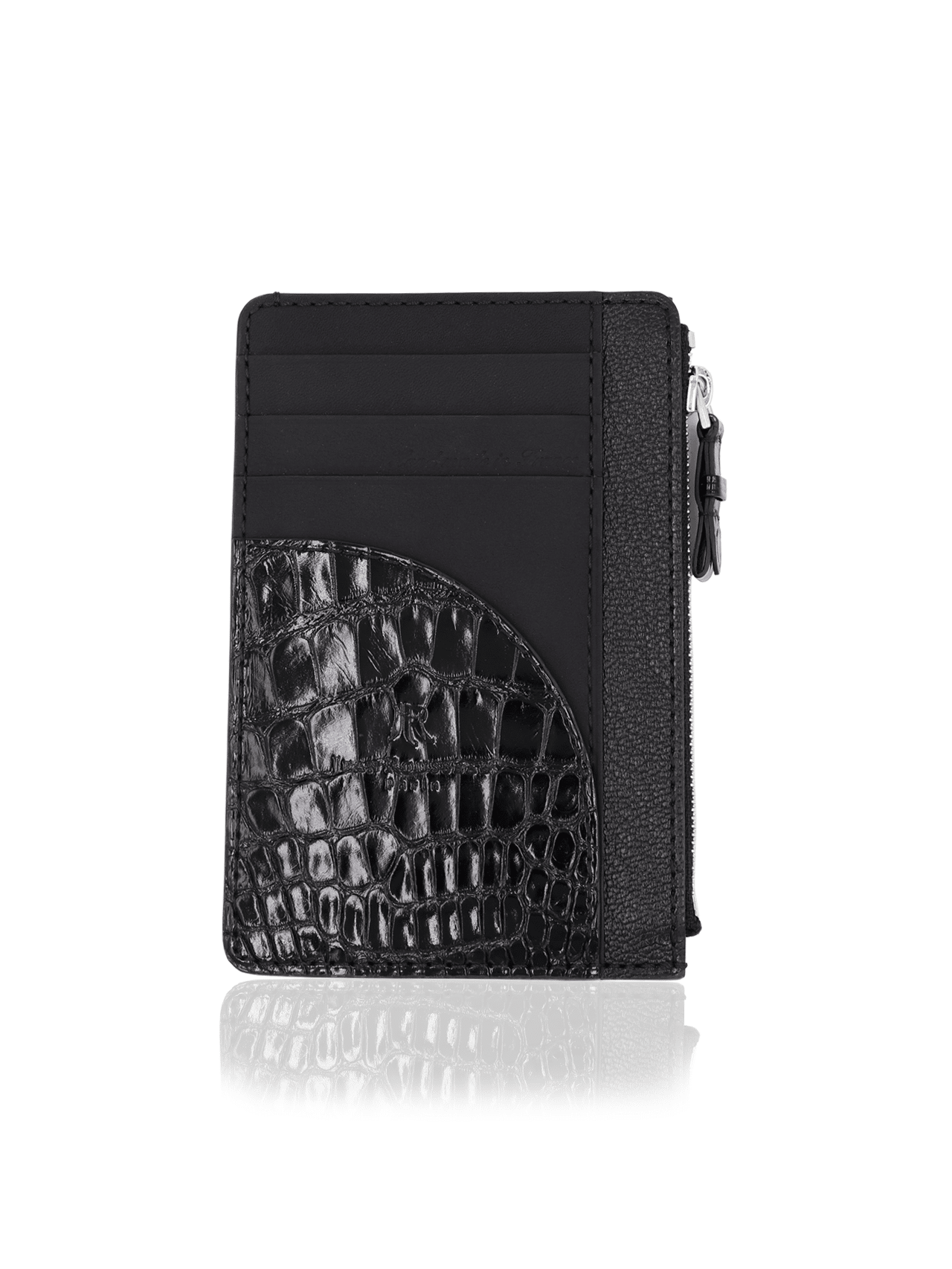 wallet zip zippy crocodile black