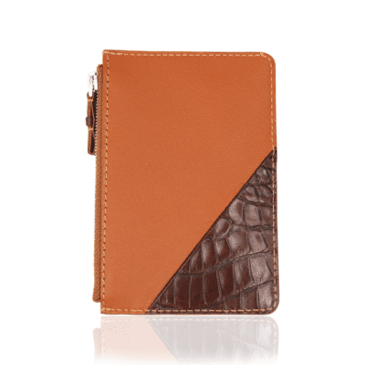 Easy wallet mix alligator vintage brown