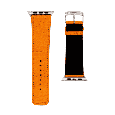 <span class="cat_name">Harrods Watch strap</span><br><span class="material_name">Semi matte alligator</span><br><span class="color_name">Mandarine</span>