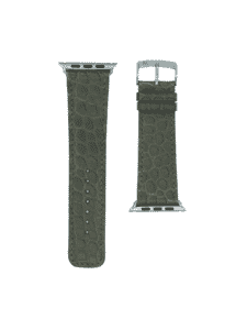 Bracelet Apple Watch classique alligator vert olive