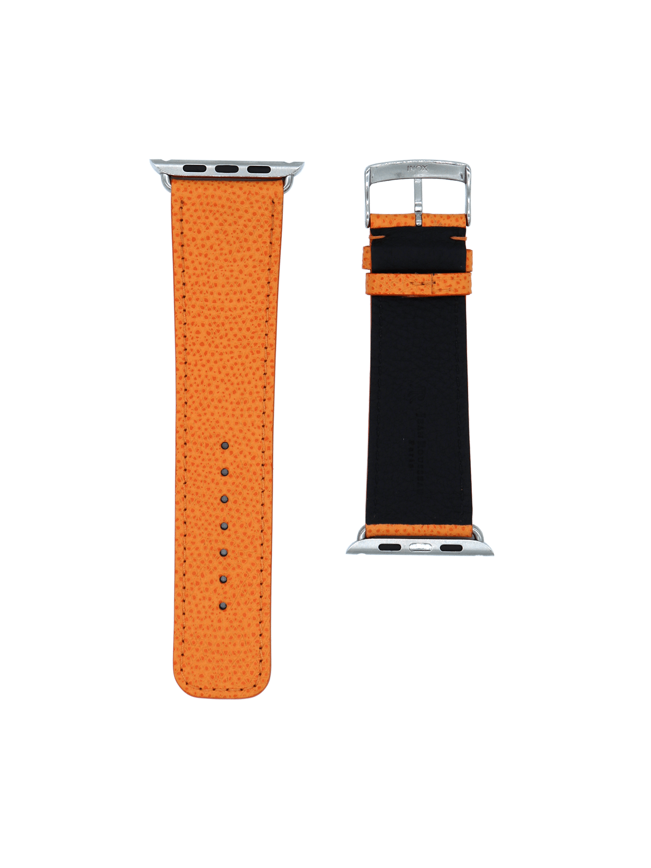 Apple watch band pebble calf orange Men