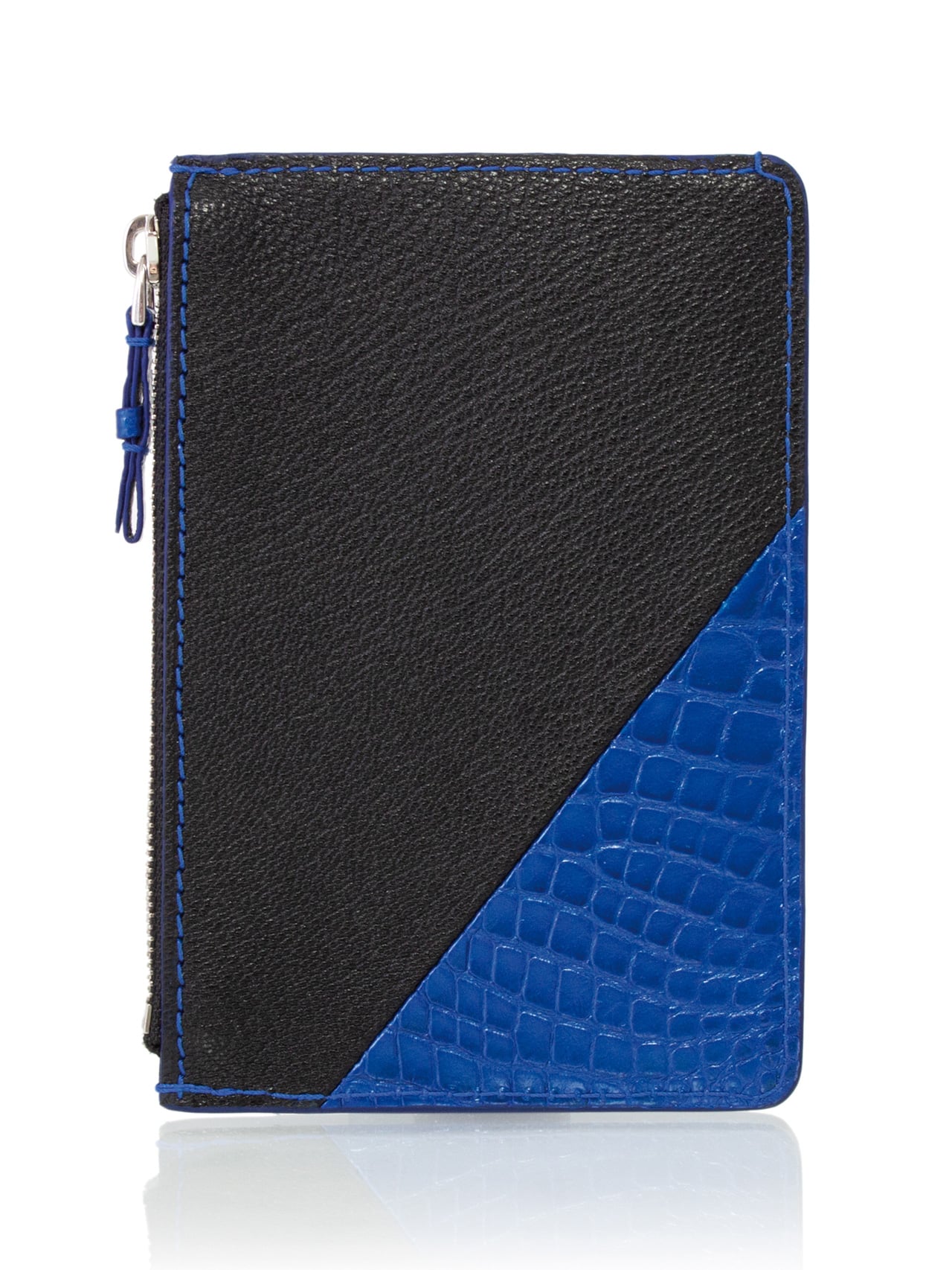 card holder blue alligator