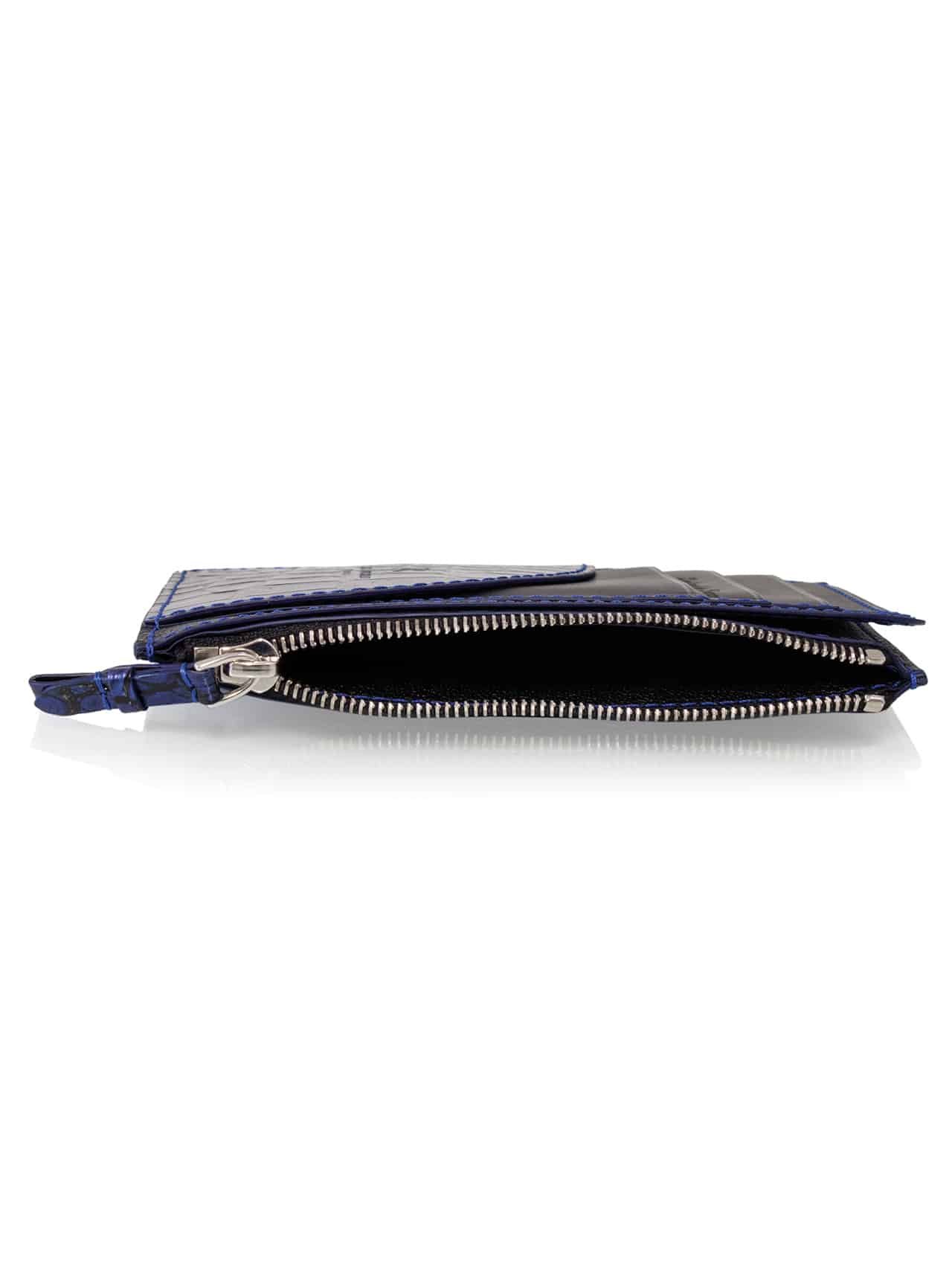 card holder blue alligator
