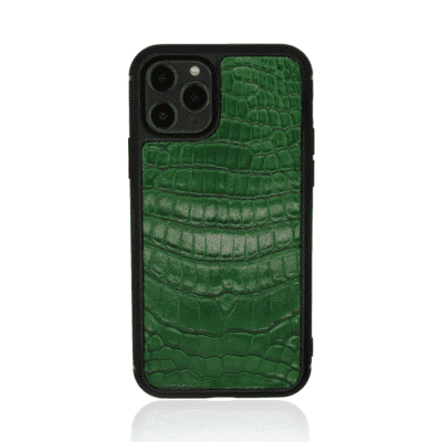 iphone case apple crocodile shiny green