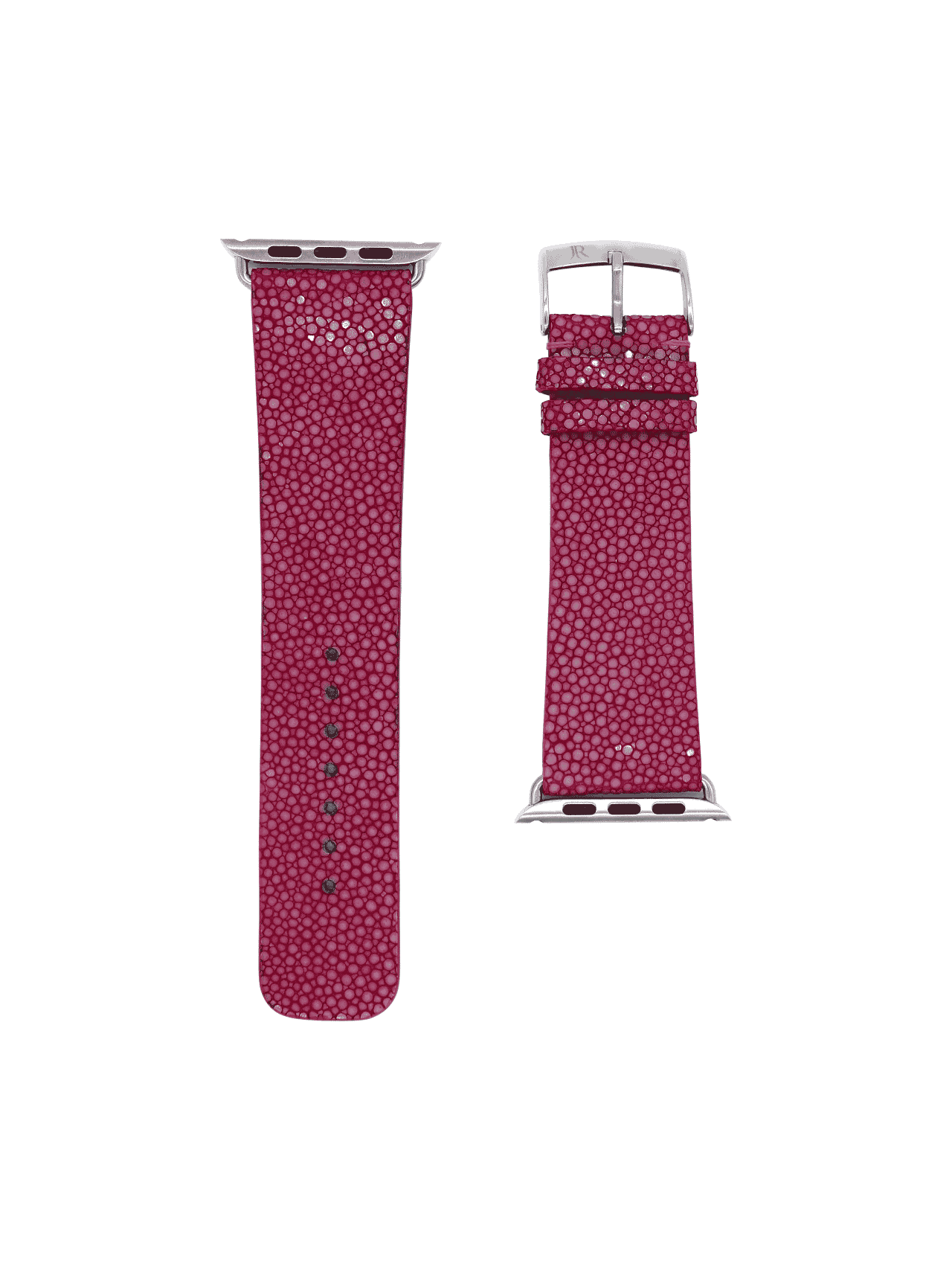 apple watch strap shagreen pink red