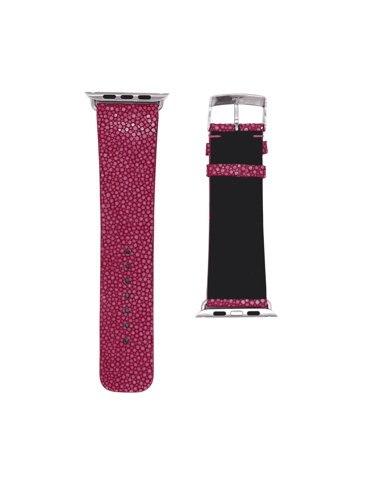 apple watch strap shagreen pink red