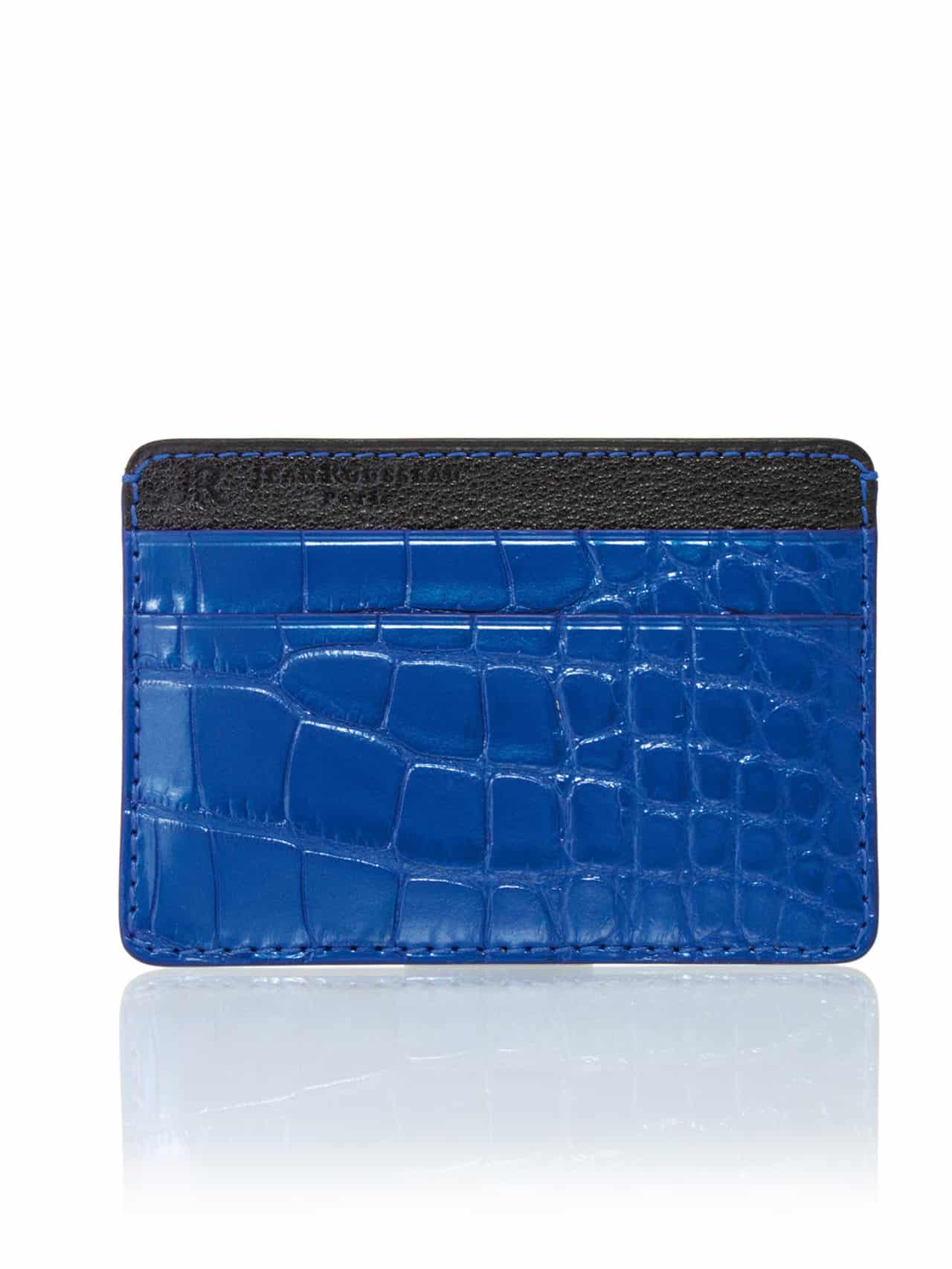 card holder blue alligator