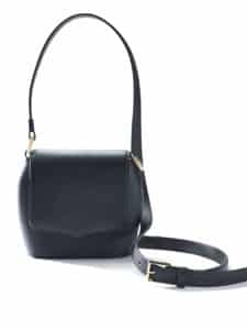 Mini Sam handbag in black embossed calf