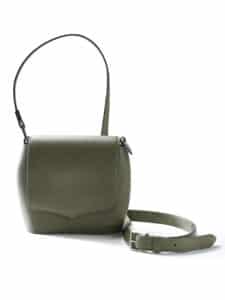 Mini Sam handbag in khaki embossed calf