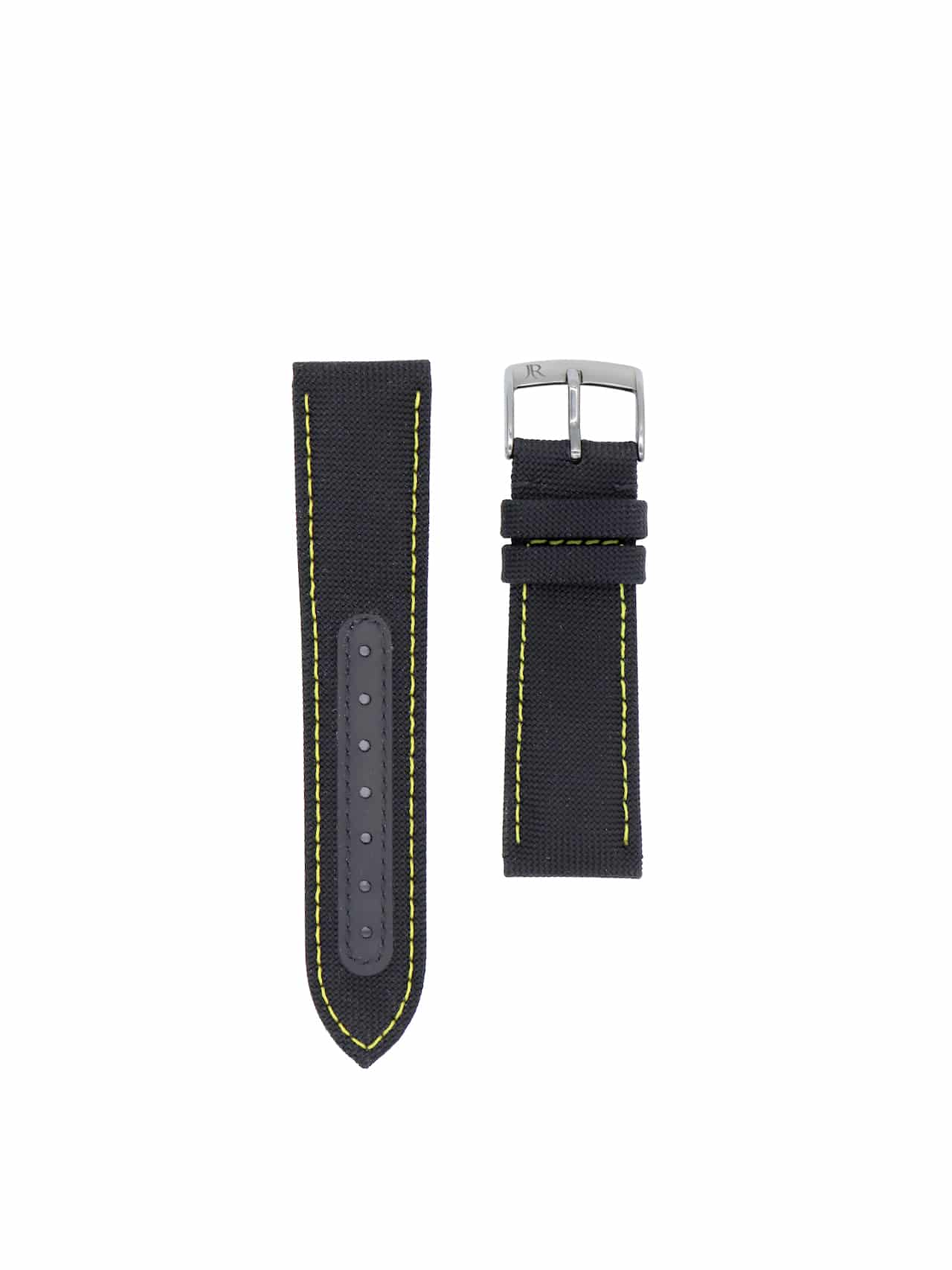 watch strap black jean rousseau technical fabric black