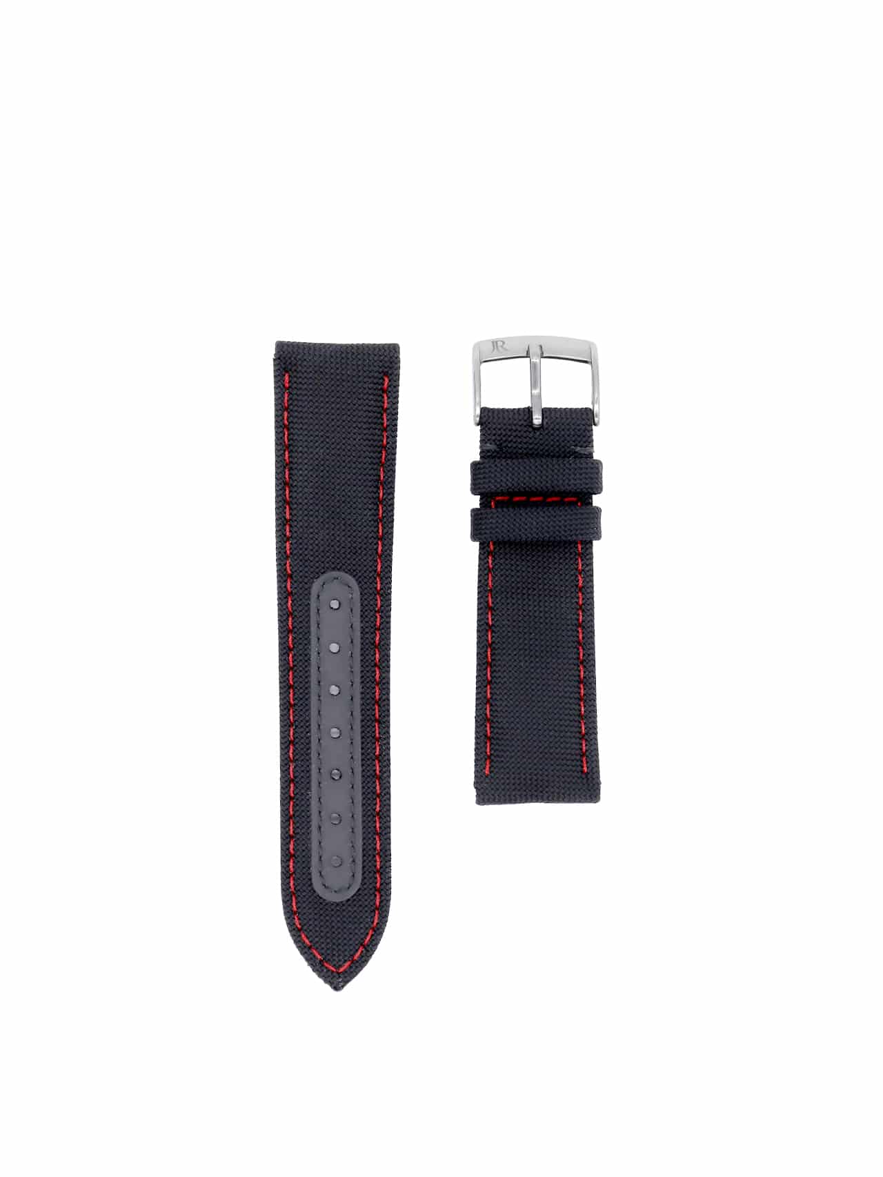 watch strap black jean rousseau technical fabric black