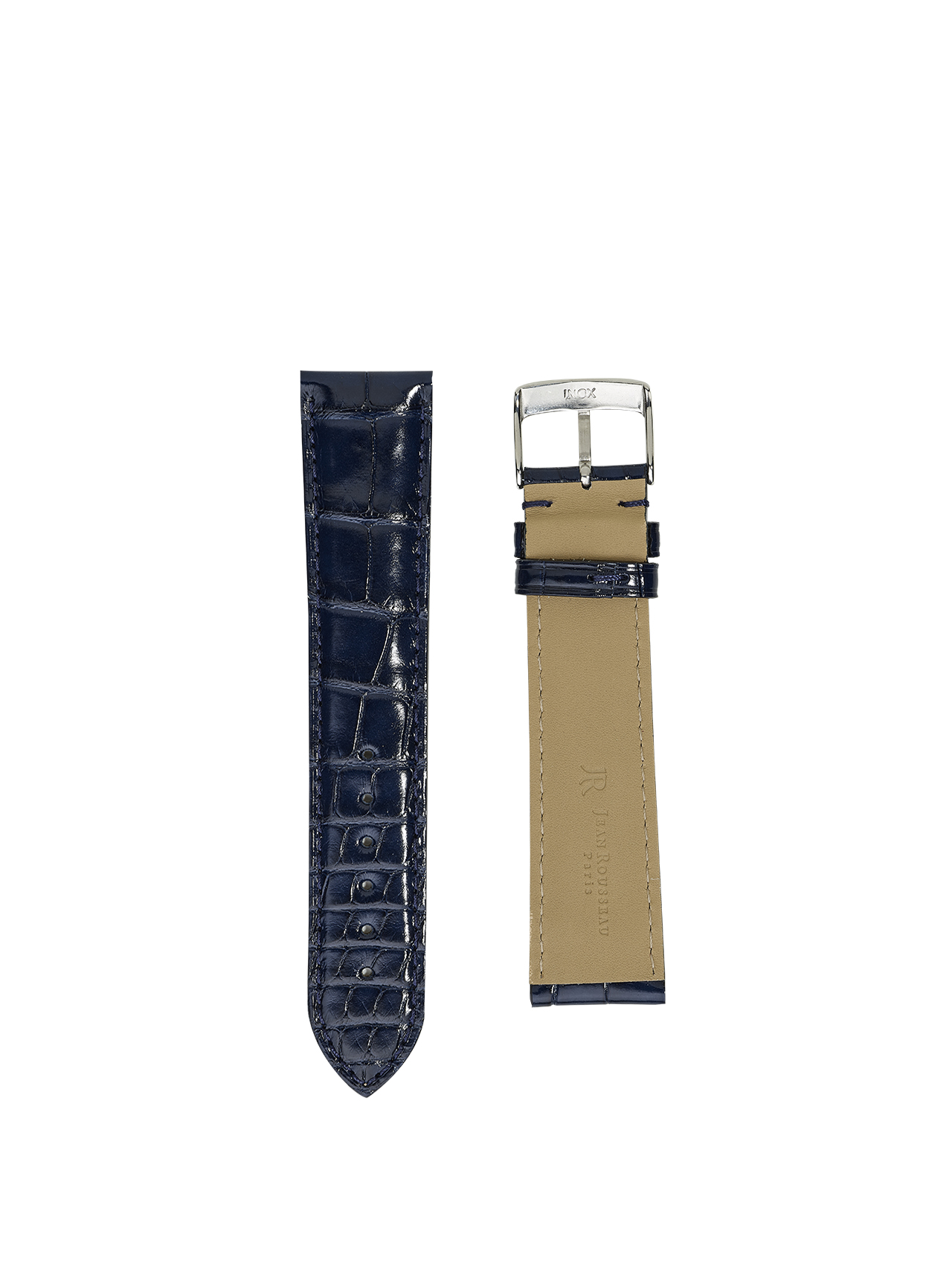 watch strap crocodile blue shiny