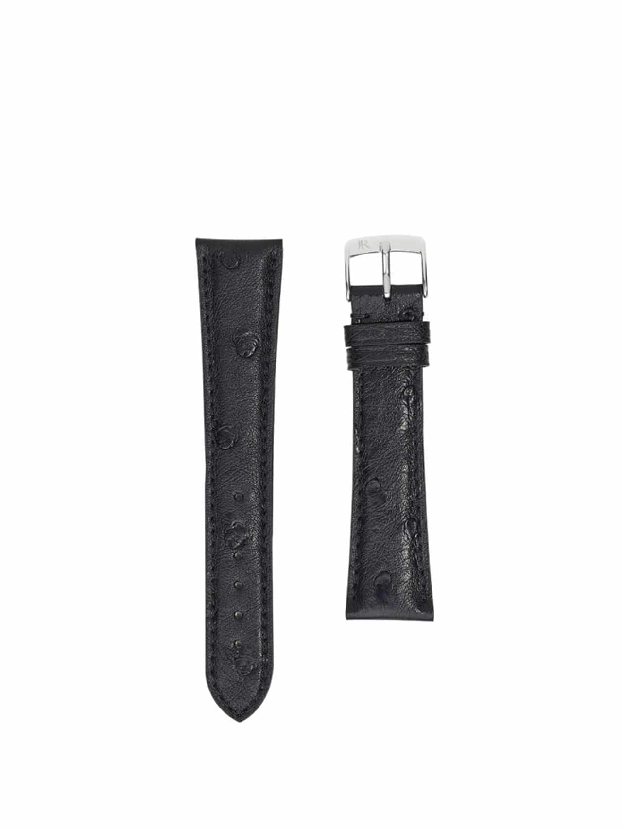 jean rousseau watch strap ostrich black
