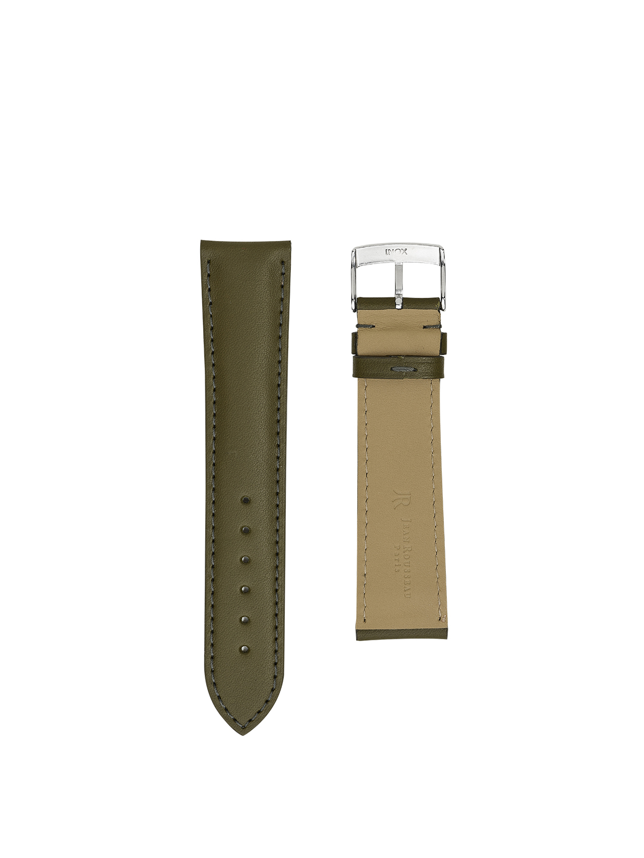 jean rousseau watch strap salmon green rubber