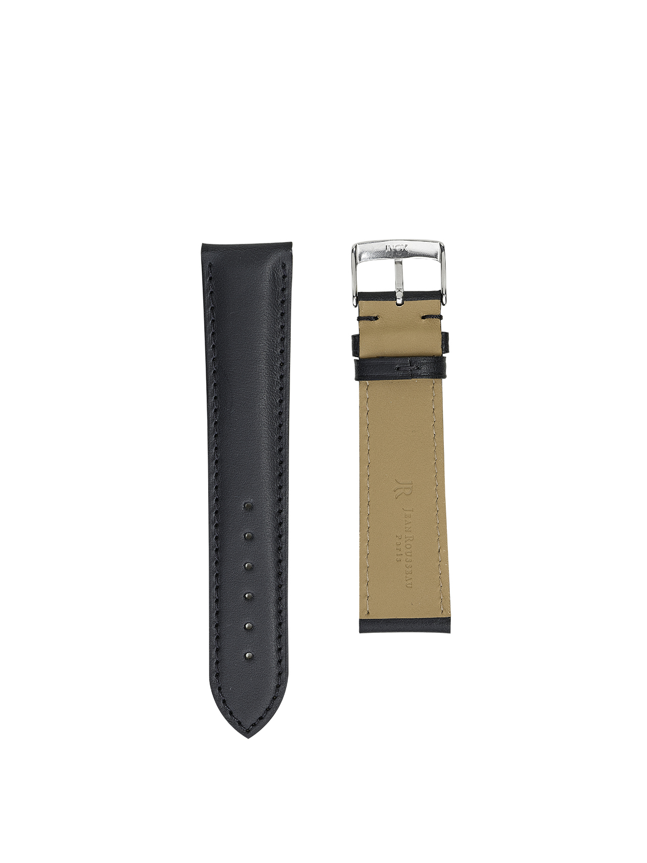 watch strap jean rousseau black crocodile
