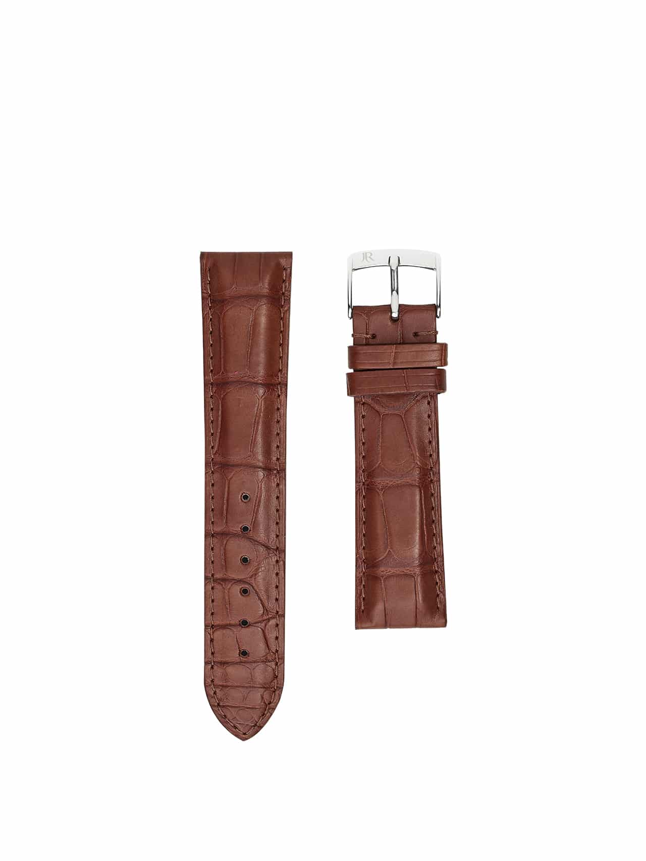 jean rousseau crocodile watch strap brown