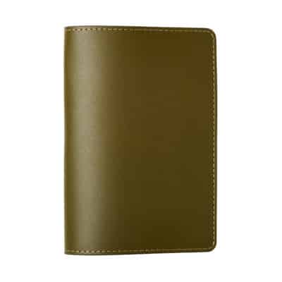 Passport cover veg tan calf khaki
