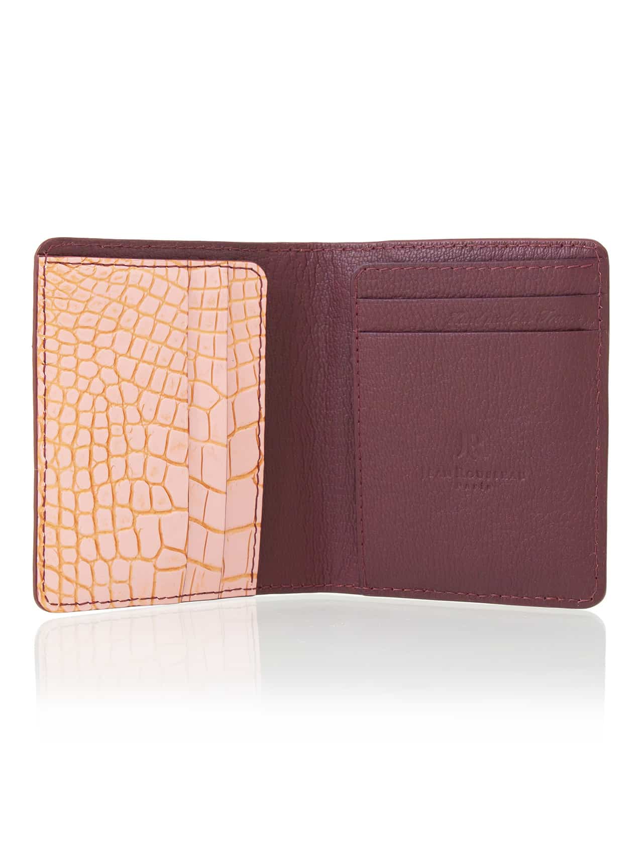 jean rousseau pink blue wallet card holder