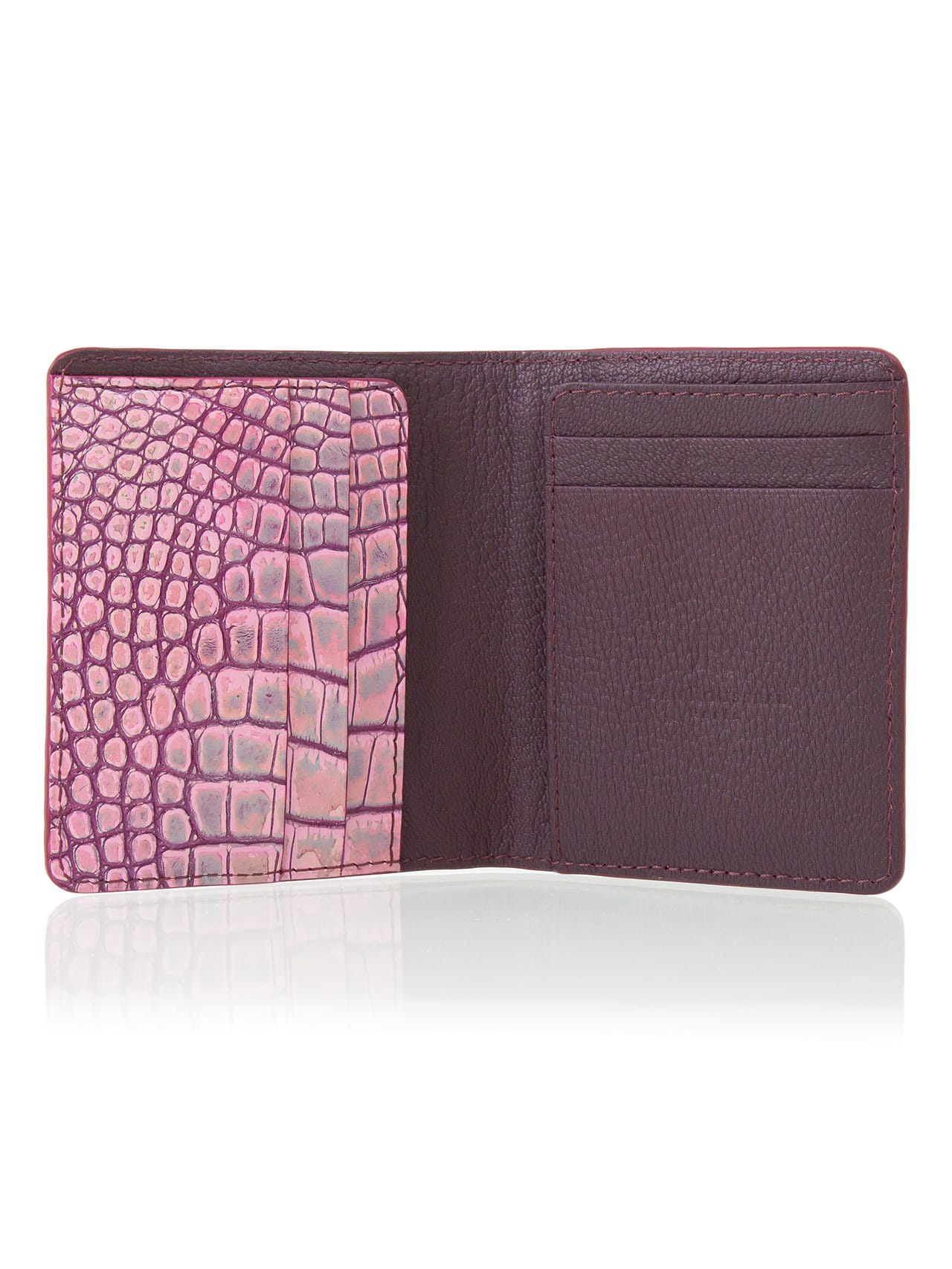 jean rousseau pink blue wallet card holder