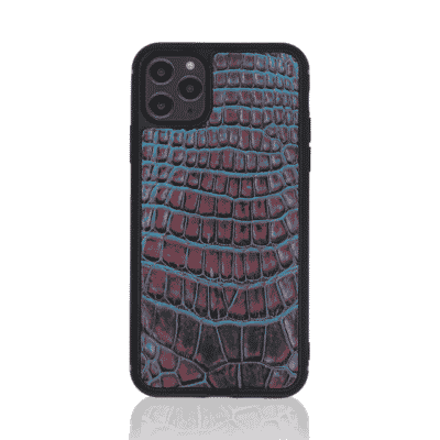 jean rousseau crocodile red brown pink blue iphone case