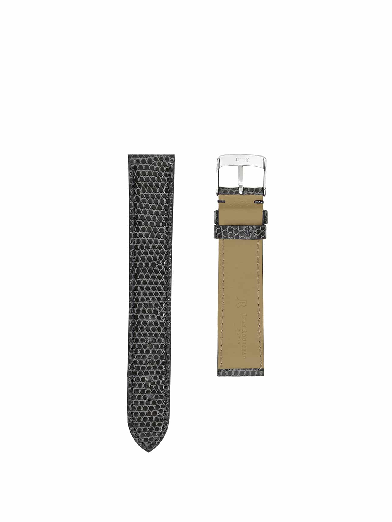 watch strap jean rousseau shagreen blue grey
