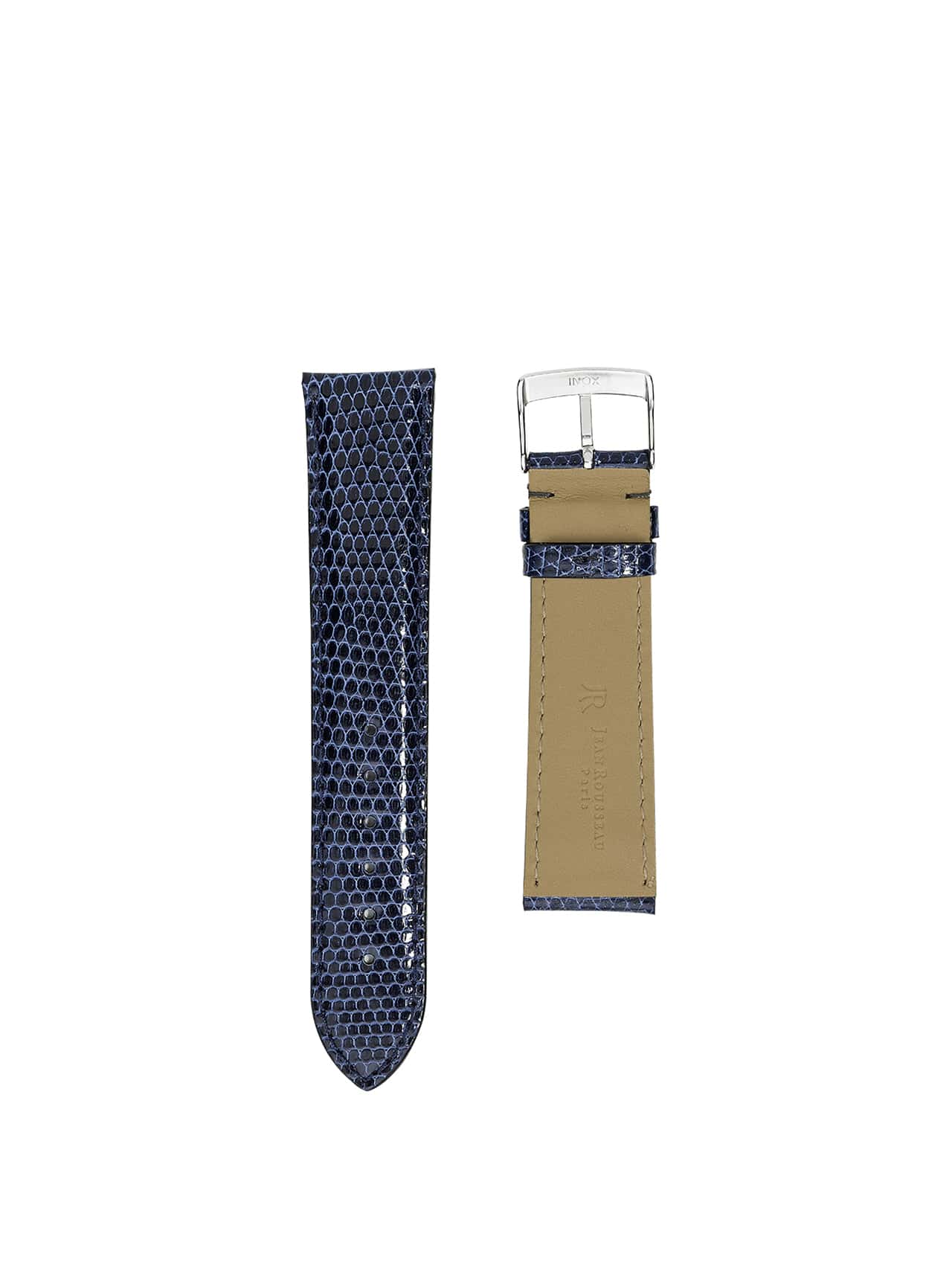 watch strap jean rousseau crocodile blue