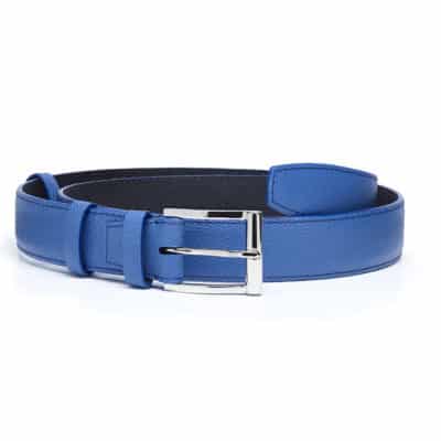 Classic Belt blue cobalt embossed calf