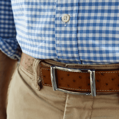 Reversible Belt Ostrich Sherry