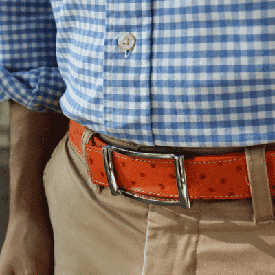Reversible Belt Ostrich orange