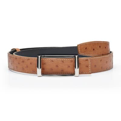 Reversible Belt Ostrich Sherry