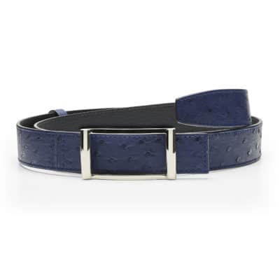 Reversible Belt Ostrich blue