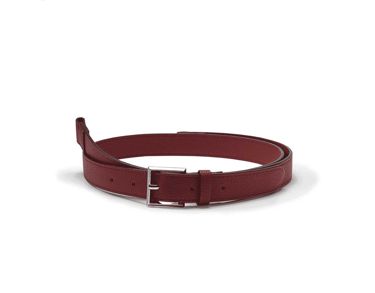 belt leather jean rousseau red