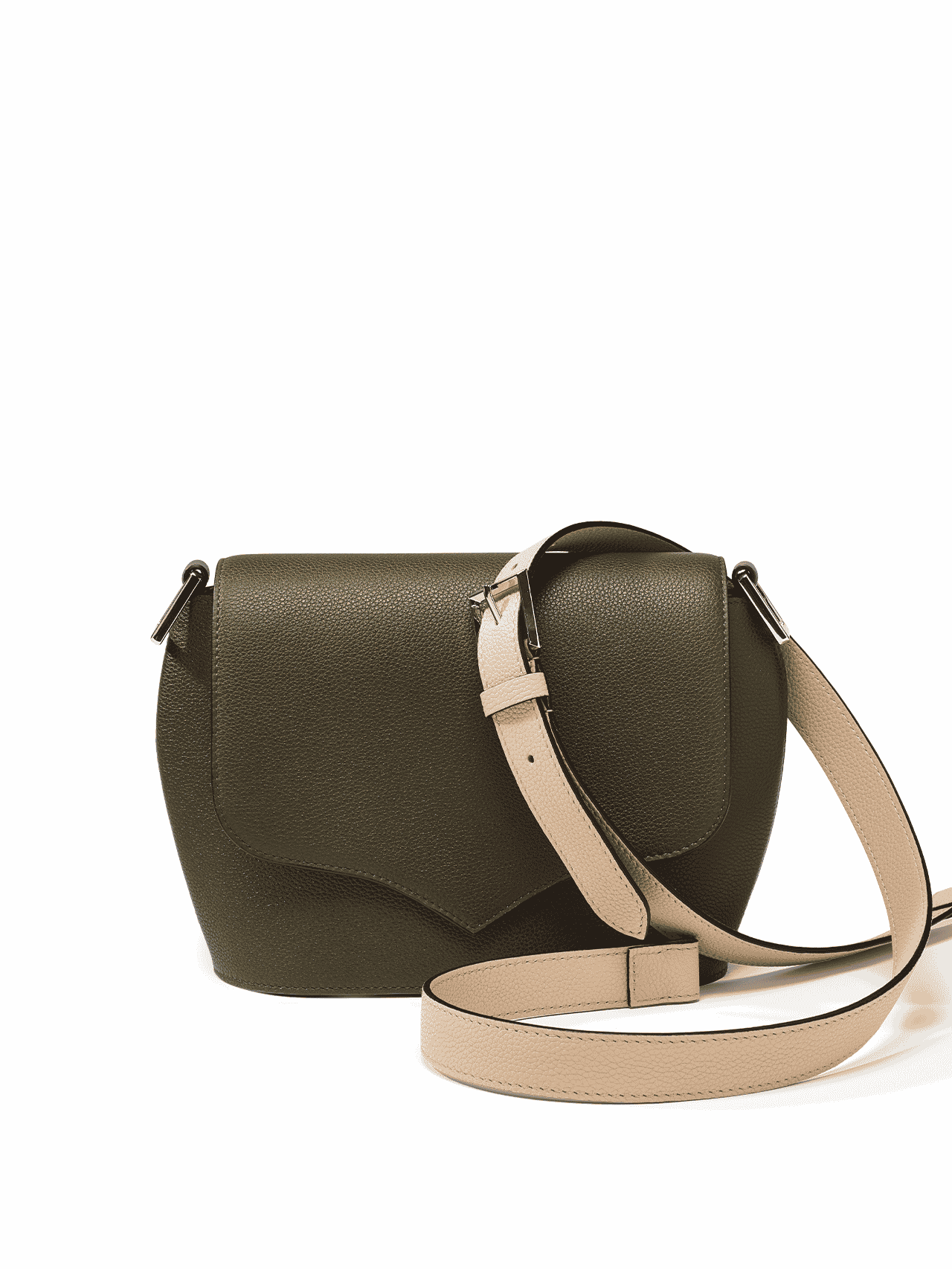 bag leather jean rousseau green beige