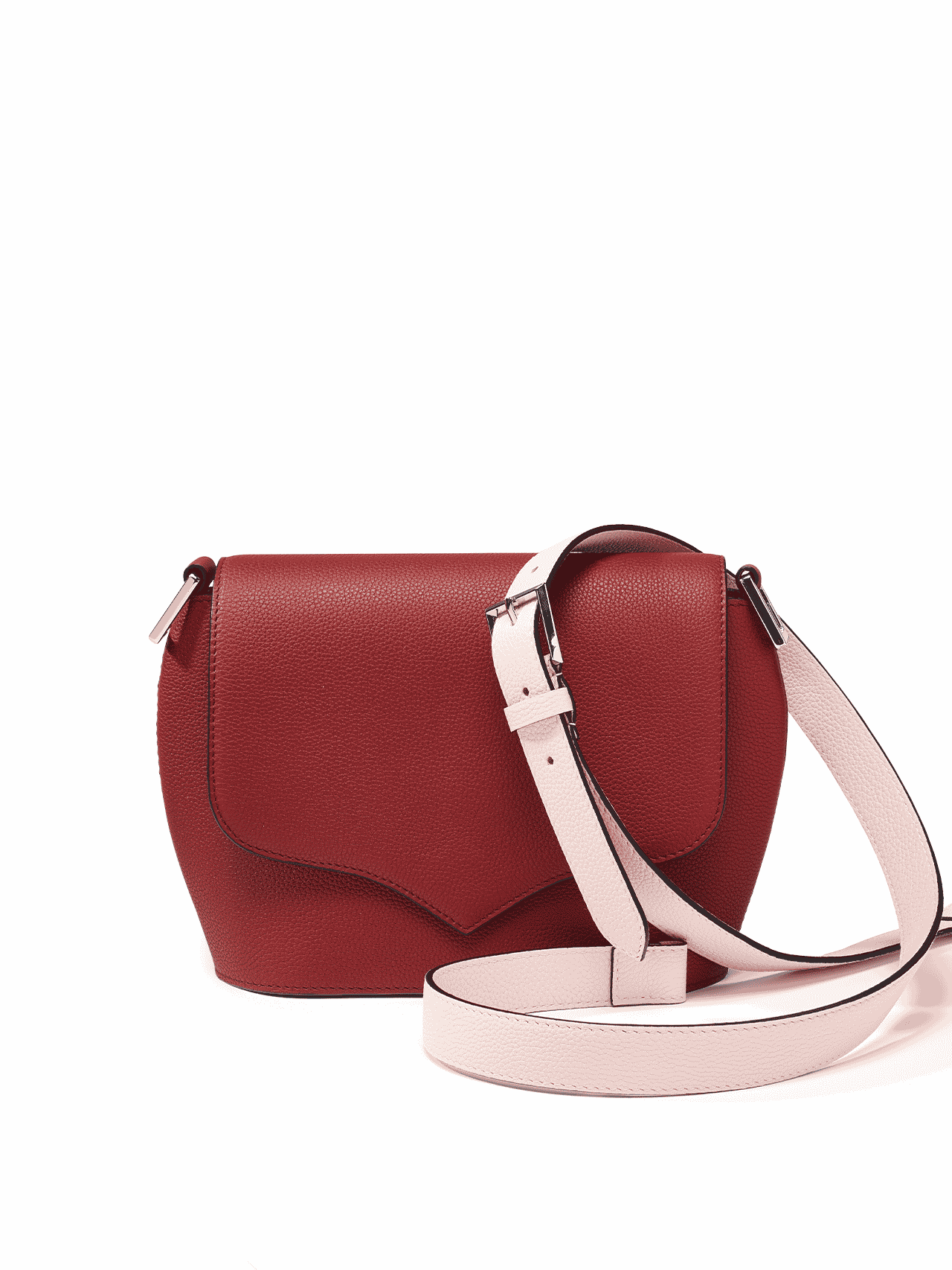bag leather jean rousseau red pink